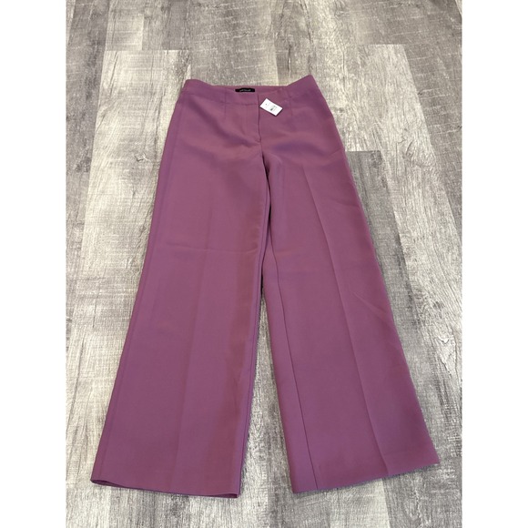 NWT! Ann Taylor Womens Wide Leg Dress Pants Career Business Trousers Purple - Picture 1 of 5